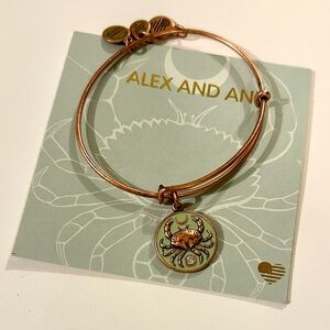 Alex and Ani Gold-Tone Crab Charm Bracelet/Bangle - NWOT
